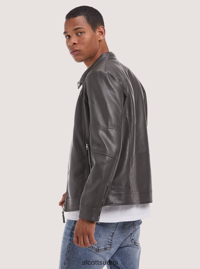 vaatetus fi Alcott miehet eko-nahkainen vetoketjullinen takki musta HL28P01153