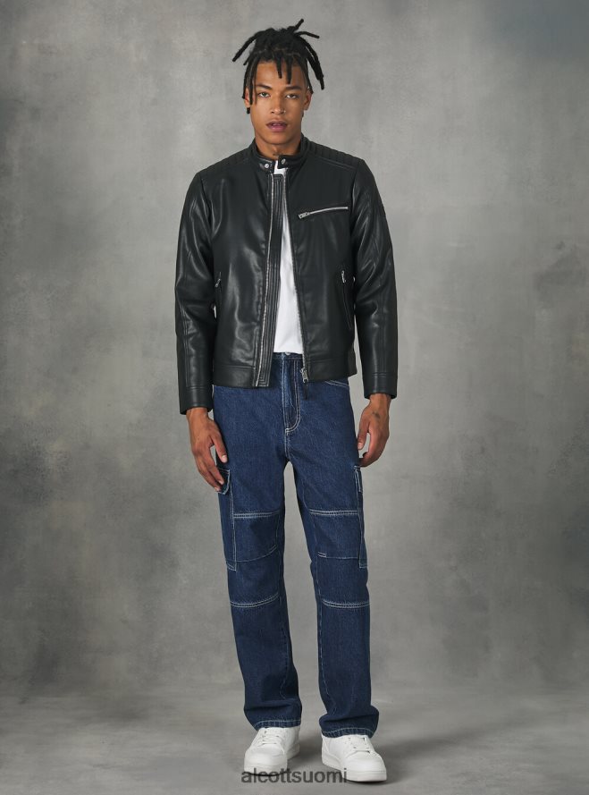 vaatetus fi Alcott miehet nahkainen biker-takki bk1 musta HL28P0753