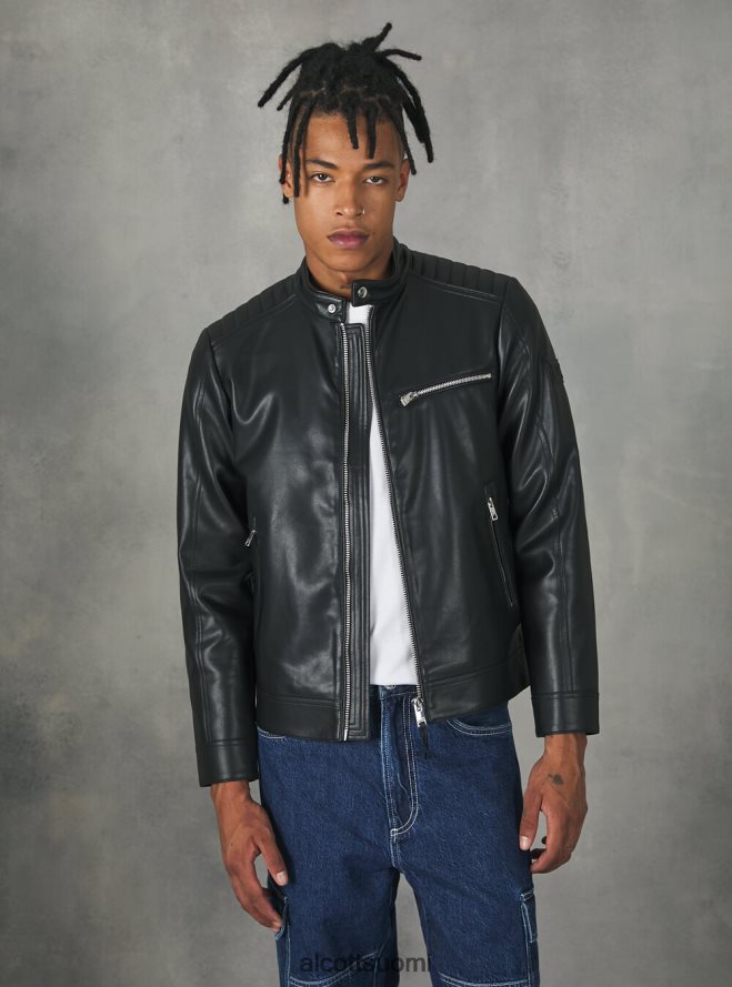 vaatetus fi Alcott miehet nahkainen biker-takki bk1 musta HL28P0753