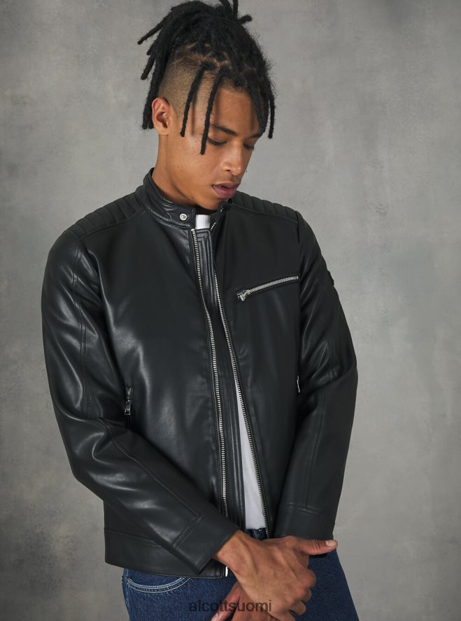 vaatetus fi Alcott miehet nahkainen biker-takki bk1 musta HL28P0753