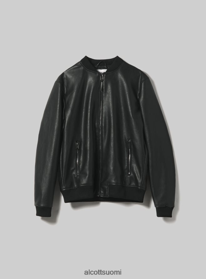 vaatetus fi Alcott miehet nahkainen bomber-takki bk1 musta HL28P0749