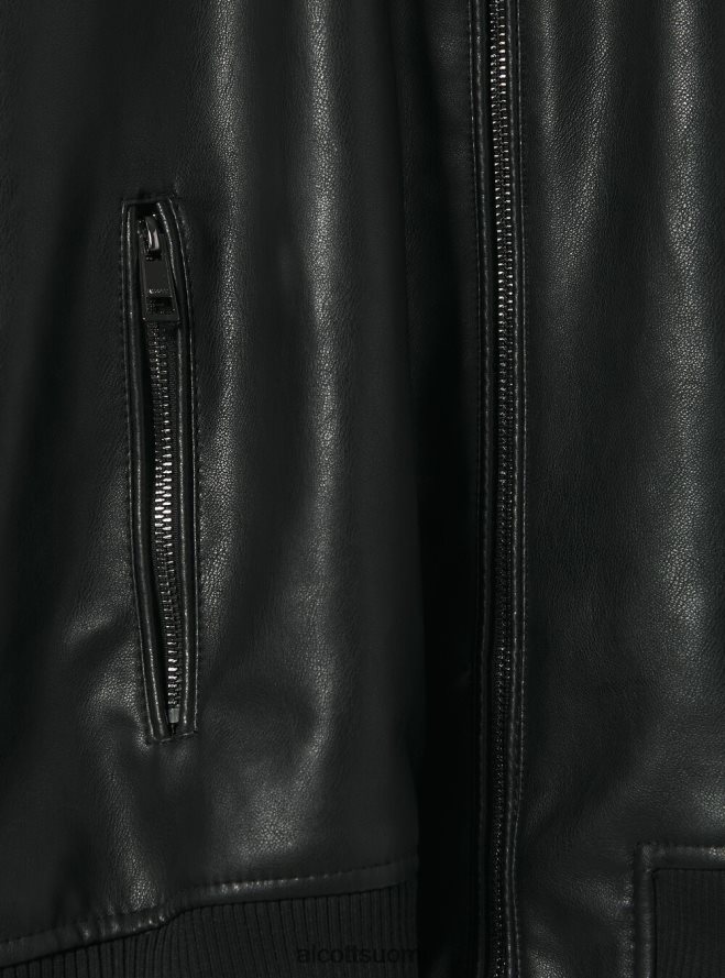 vaatetus fi Alcott miehet nahkainen bomber-takki bk1 musta HL28P0749