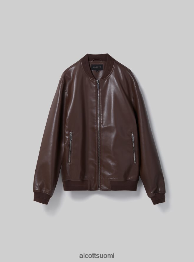 vaatetus fi Alcott miehet nahkainen bomber-takki bk1 musta HL28P0787