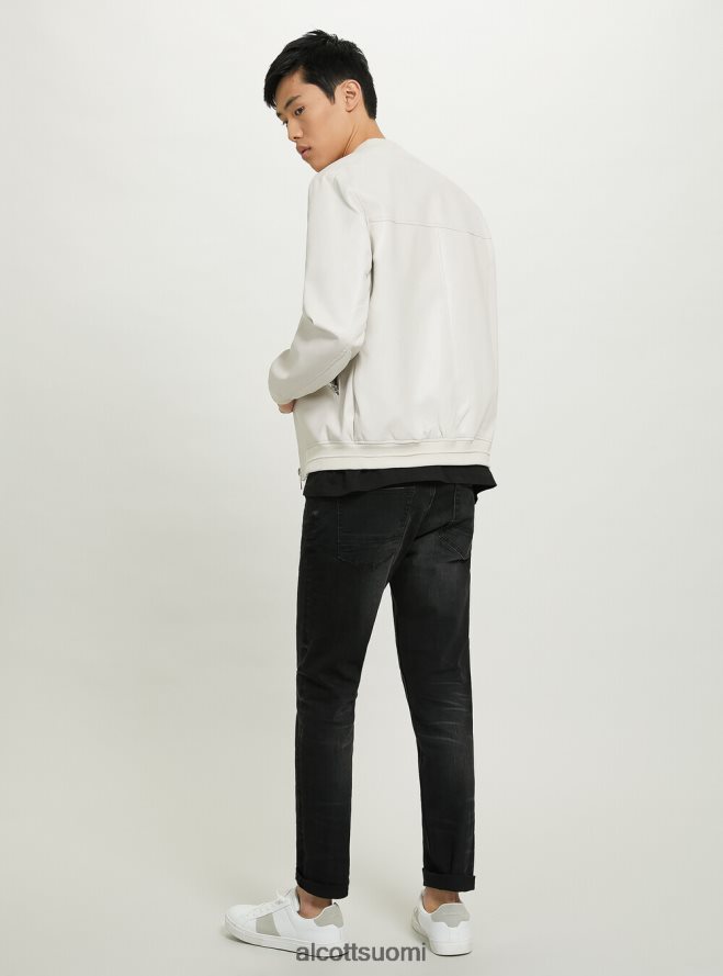 vaatetus fi Alcott miehet nahkainen bomber-takki bk1 musta HL28P0918