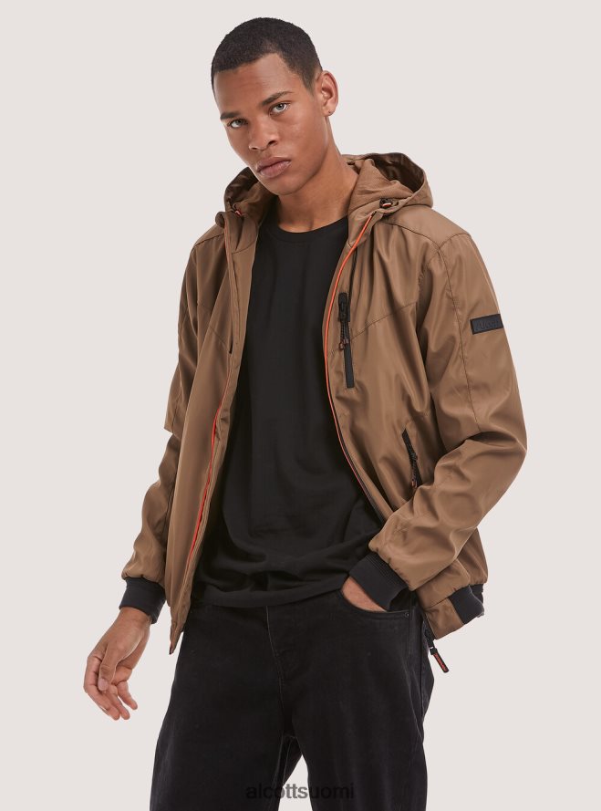 vaatetus fi Alcott miehet tuulenpitävä hupullinen bomber-takki bk1 musta HL28P01028