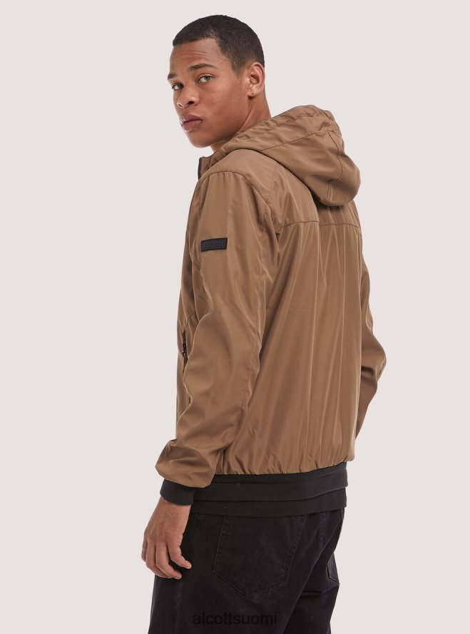 vaatetus fi Alcott miehet tuulenpitävä hupullinen bomber-takki bk1 musta HL28P01028