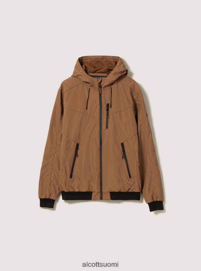 vaatetus fi Alcott miehet tuulenpitävä hupullinen bomber-takki bk1 musta HL28P01028