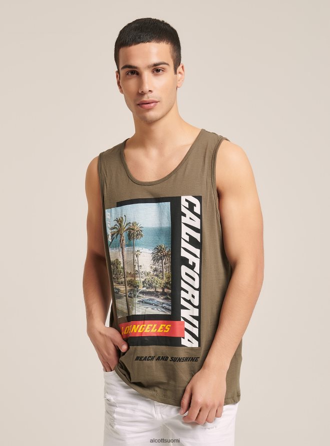 vaatetus fi Alcott miehet t-paita, jossa lyhyet hihat ja printti valkoinen HL28P01063