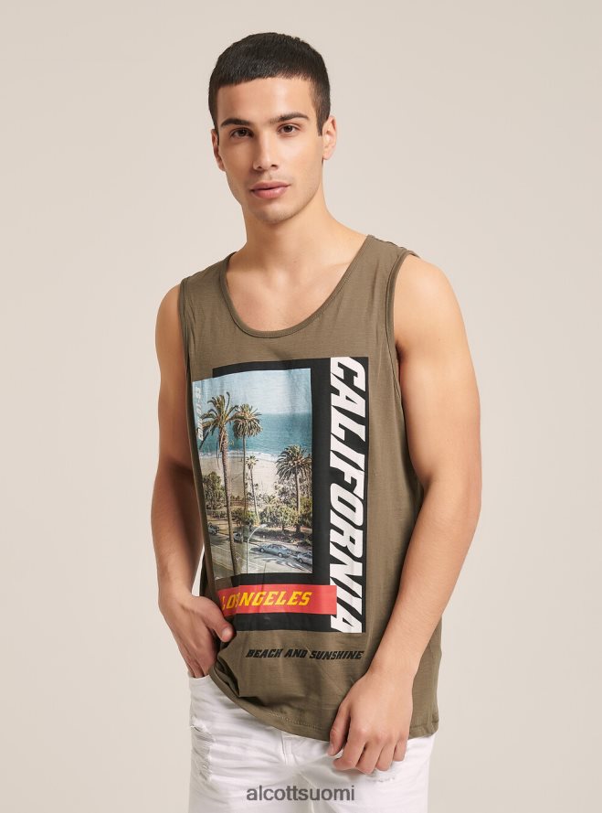 vaatetus fi Alcott miehet t-paita, jossa lyhyet hihat ja printti valkoinen HL28P01063