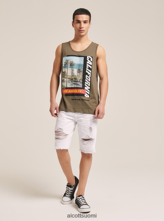 vaatetus fi Alcott miehet t-paita, jossa lyhyet hihat ja printti valkoinen HL28P01063