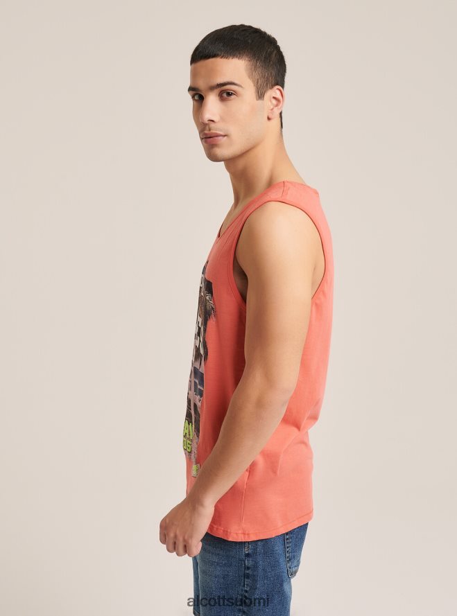 vaatetus fi Alcott miehet t-paita, jossa lyhyet hihat ja printti valkoinen HL28P0955