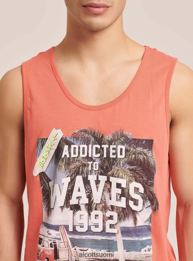 vaatetus fi Alcott miehet t-paita, jossa lyhyet hihat ja printti valkoinen HL28P0955