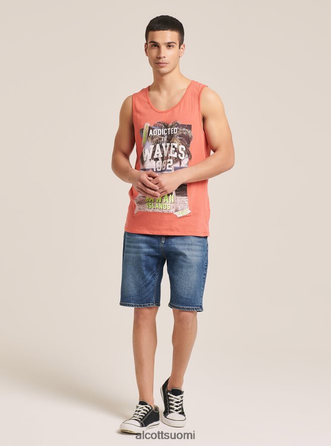 vaatetus fi Alcott miehet t-paita, jossa lyhyet hihat ja printti valkoinen HL28P0955