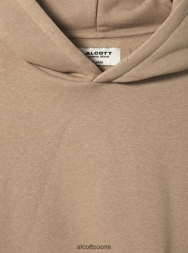 vaatetus fi Alcott miehet boxy fit hupullinen collegepaita sa2 hiekkaa medium HL28P01165