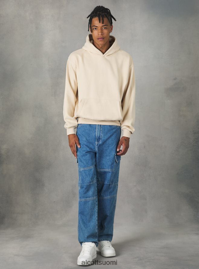 vaatetus fi Alcott miehet boxy fit hupullinen collegepaita sa2 hiekkaa medium HL28P0794