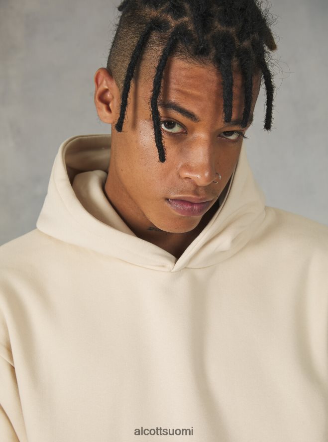 vaatetus fi Alcott miehet boxy fit hupullinen collegepaita sa2 hiekkaa medium HL28P0794