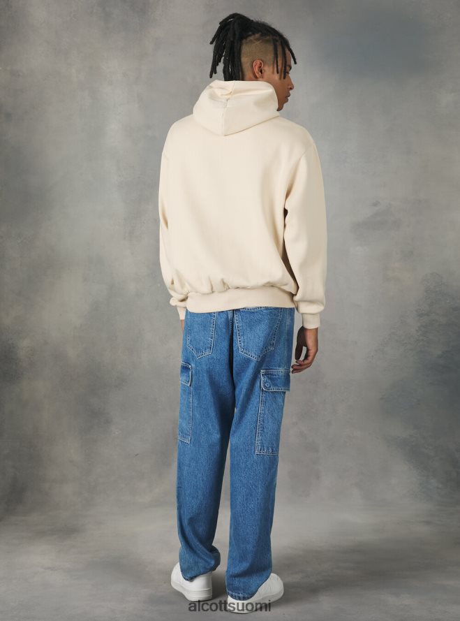 vaatetus fi Alcott miehet boxy fit hupullinen collegepaita sa2 hiekkaa medium HL28P0794