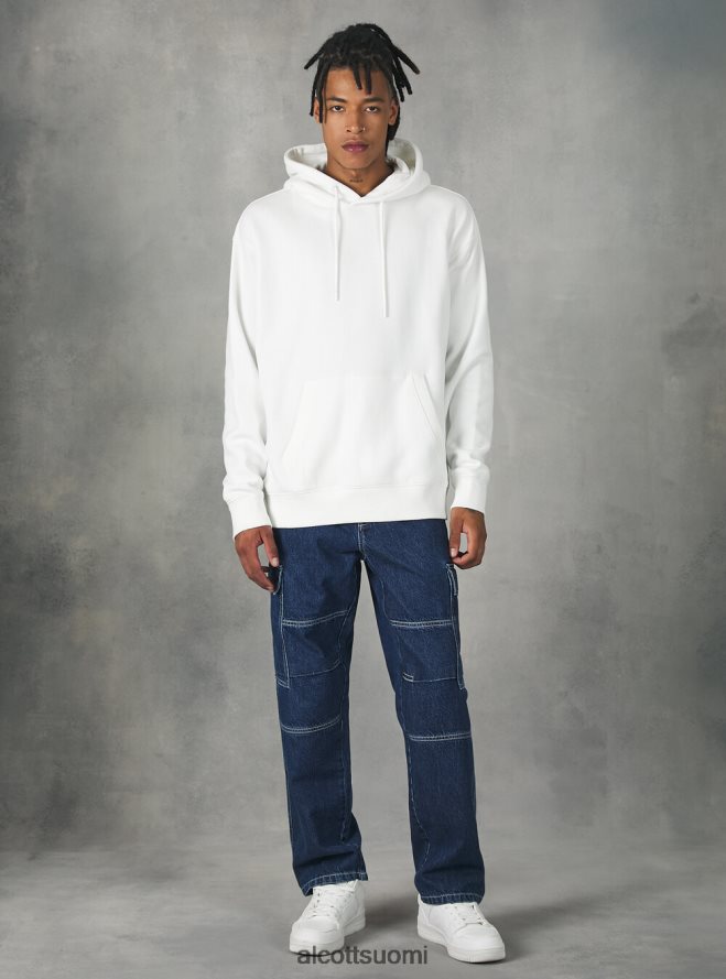 vaatetus fi Alcott miehet collegepaita, jossa huppu ja tasku wh2 valkoinen HL28P0814