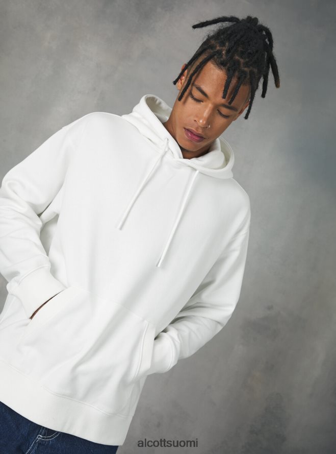 vaatetus fi Alcott miehet collegepaita, jossa huppu ja tasku wh2 valkoinen HL28P0814