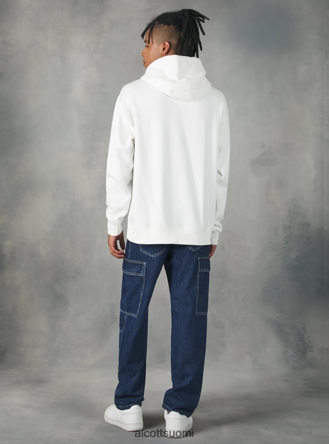 vaatetus fi Alcott miehet collegepaita, jossa huppu ja tasku wh2 valkoinen HL28P0814