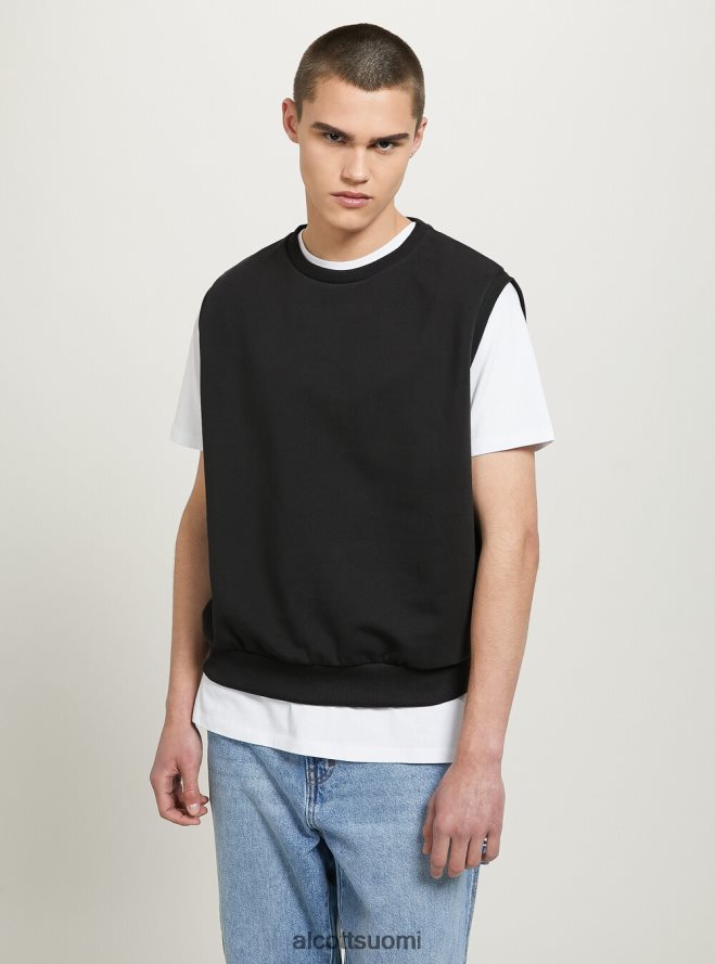 vaatetus fi Alcott miehet felpa gilet boxy fit bk1 musta HL28P0644