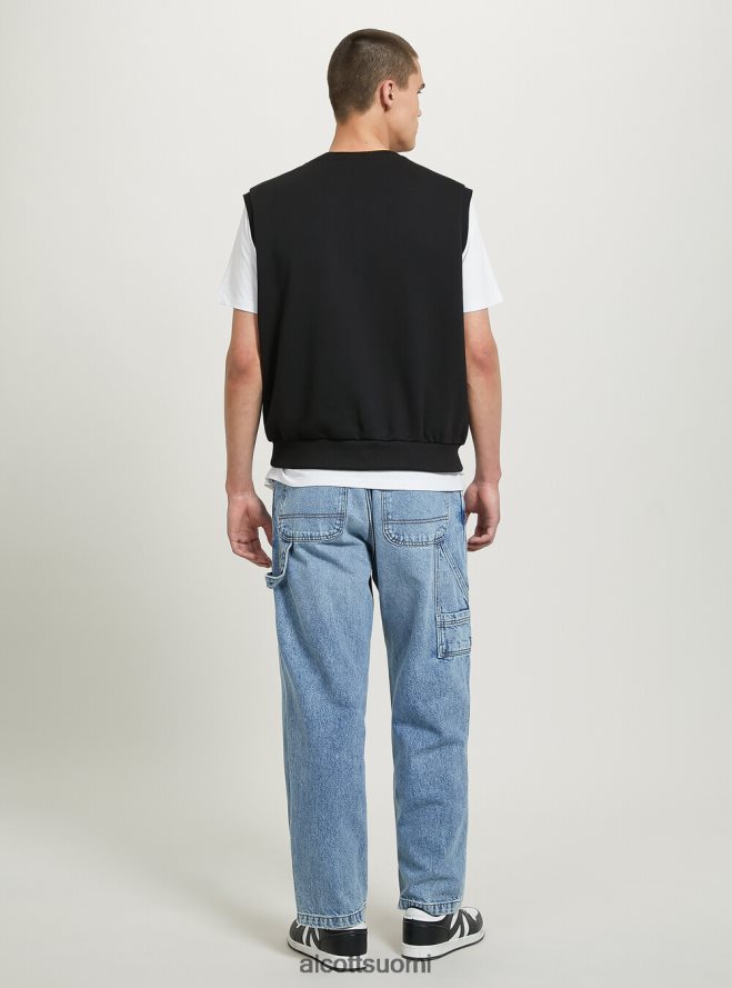 vaatetus fi Alcott miehet felpa gilet boxy fit bk1 musta HL28P0644