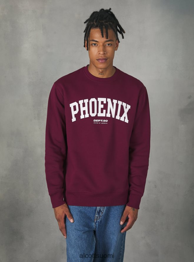 vaatetus fi Alcott miehet felpa girocollo con stampa college bo1 bordeaux tumma HL28P0743