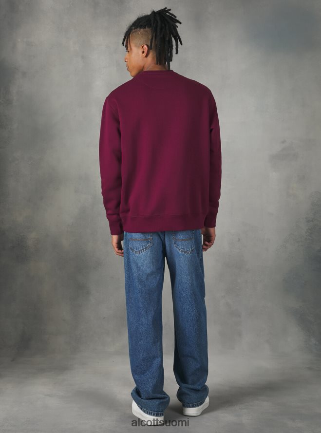 vaatetus fi Alcott miehet felpa girocollo con stampa college bo1 bordeaux tumma HL28P0743