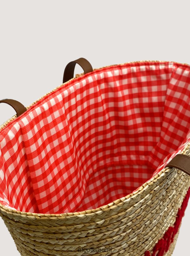 Lisätarvikkeet fi Alcott naiset raffia-laukku brodeerauksella yhdistelmä 2 HL28P0237