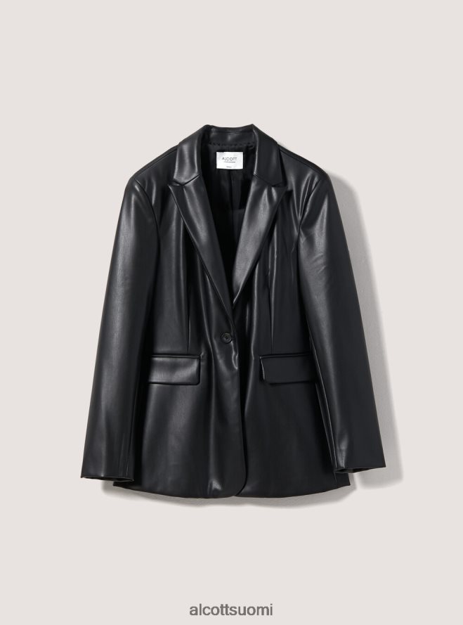 vaatetus fi Alcott naiset nahkainen yksirivinen bleiseri bk1 musta HL28P0488