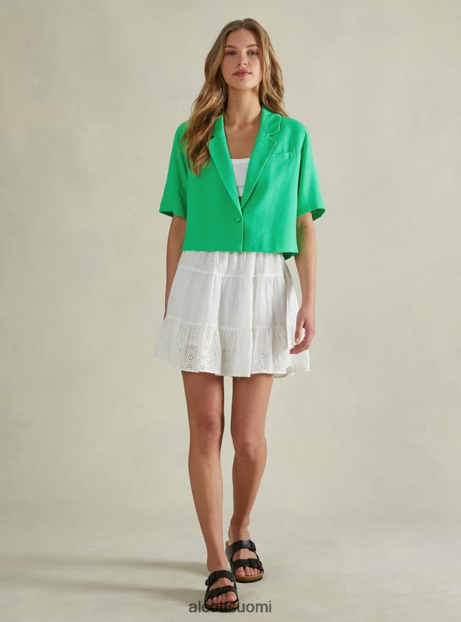vaatetus fi Alcott naiset pellavasekoite leikattu bleiseri gn3 vihreä valo HL28P0186