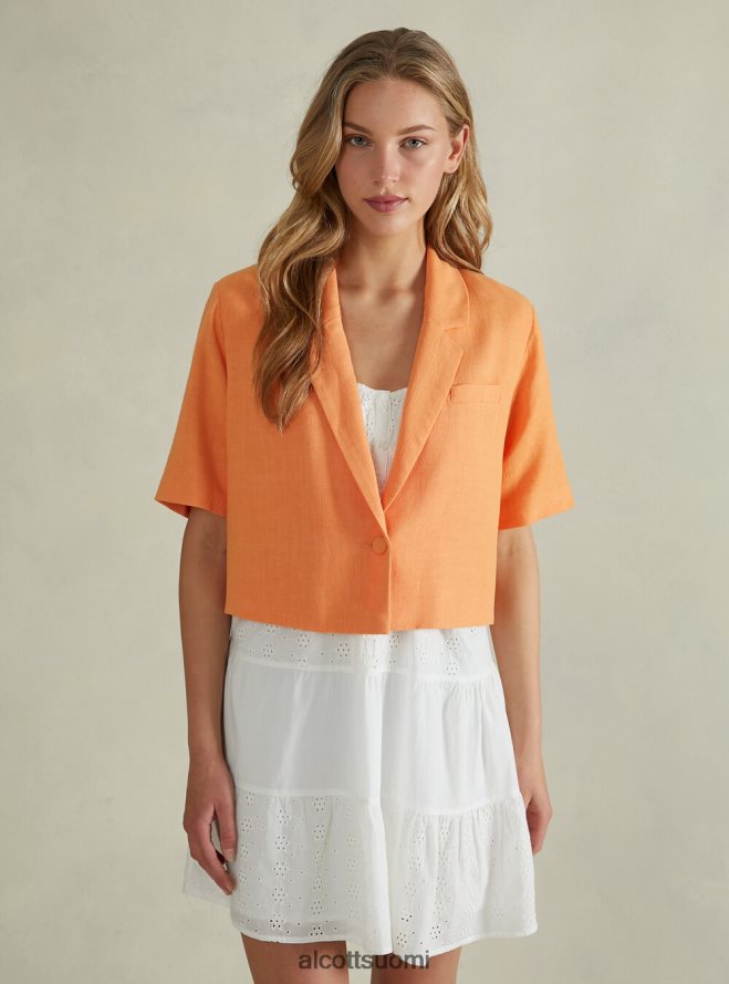 vaatetus fi Alcott naiset pellavasekoite leikattu bleiseri gn3 vihreä valo HL28P0514