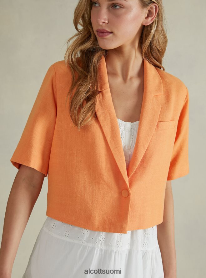 vaatetus fi Alcott naiset pellavasekoite leikattu bleiseri gn3 vihreä valo HL28P0514