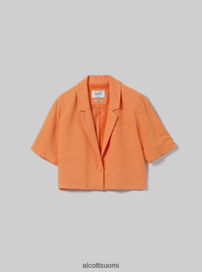 vaatetus fi Alcott naiset pellavasekoite leikattu bleiseri gn3 vihreä valo HL28P0514