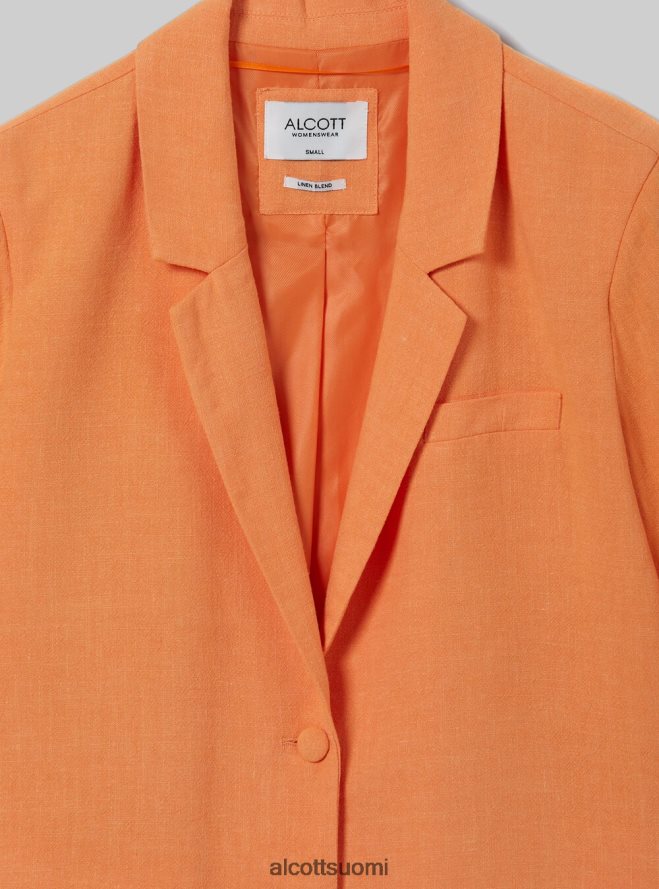 vaatetus fi Alcott naiset pellavasekoite leikattu bleiseri gn3 vihreä valo HL28P0514