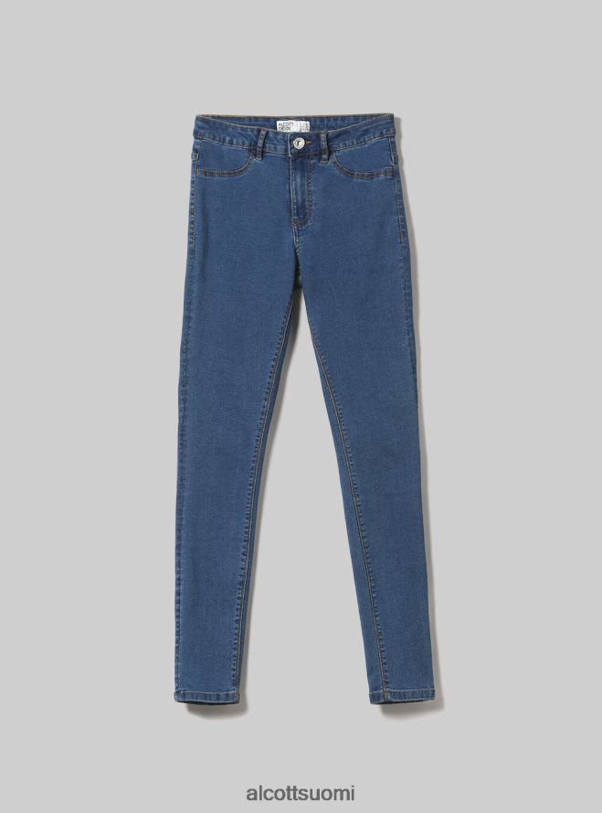 vaatetus fi Alcott naiset Korkeavyötäröiset super skinny -farkut joustavasta denimistä d000 musta HL28P0190