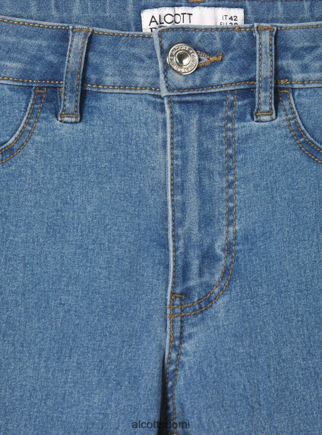 vaatetus fi Alcott naiset Korkeavyötäröiset super skinny -farkut joustavasta denimistä d000 musta HL28P0243