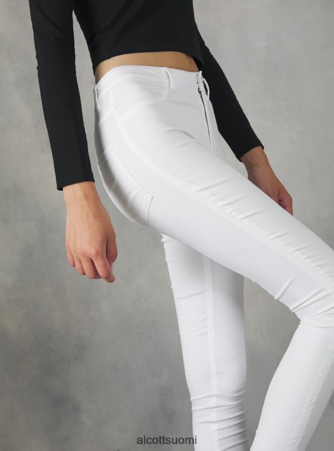 vaatetus fi Alcott naiset Korkeavyötäröiset super skinny -farkut joustavasta denimistä d000 musta HL28P0267