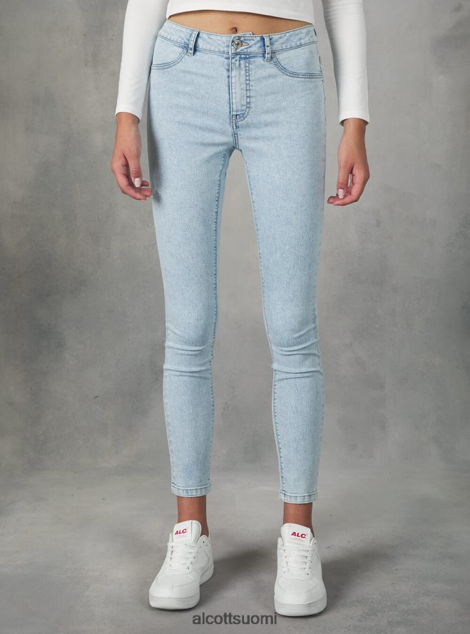 vaatetus fi Alcott naiset Korkeavyötäröiset super skinny -farkut joustavasta denimistä d000 musta HL28P0461