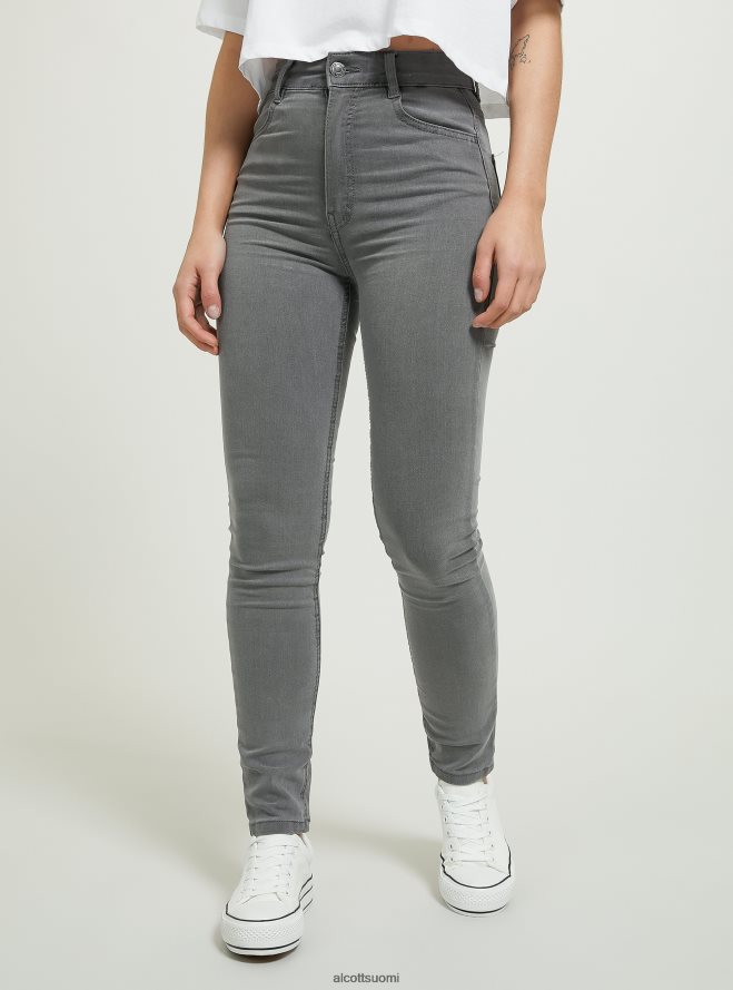 vaatetus fi Alcott naiset Skinny fit korkeavyötäröiset farkut d002 keskitummansininen HL28P0121