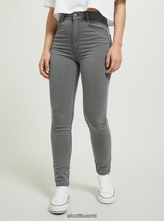 vaatetus fi Alcott naiset Skinny fit korkeavyötäröiset farkut d002 keskitummansininen HL28P0121