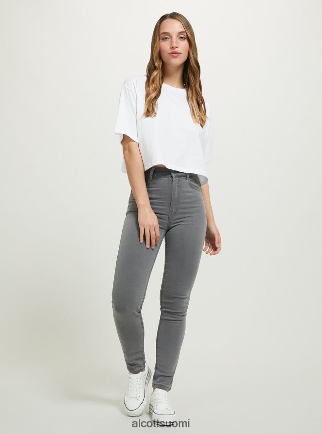 vaatetus fi Alcott naiset Skinny fit korkeavyötäröiset farkut d002 keskitummansininen HL28P0121