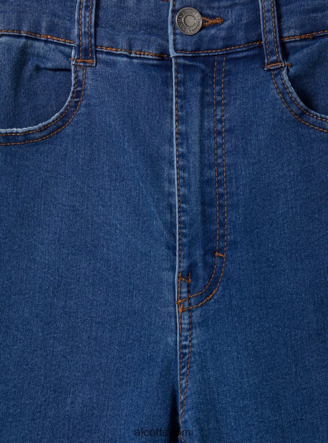 vaatetus fi Alcott naiset Skinny fit korkeavyötäröiset farkut d002 keskitummansininen HL28P0363