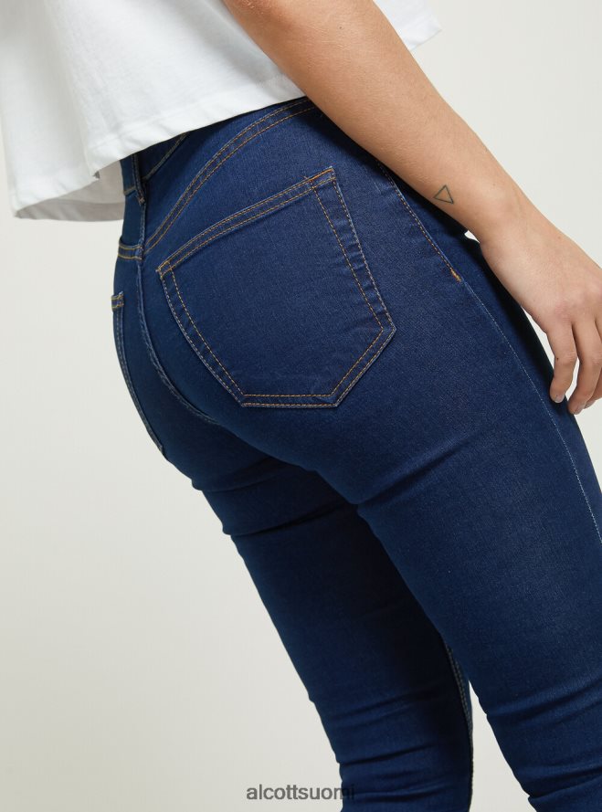 vaatetus fi Alcott naiset Skinny fit korkeavyötäröiset farkut d002 keskitummansininen HL28P0432