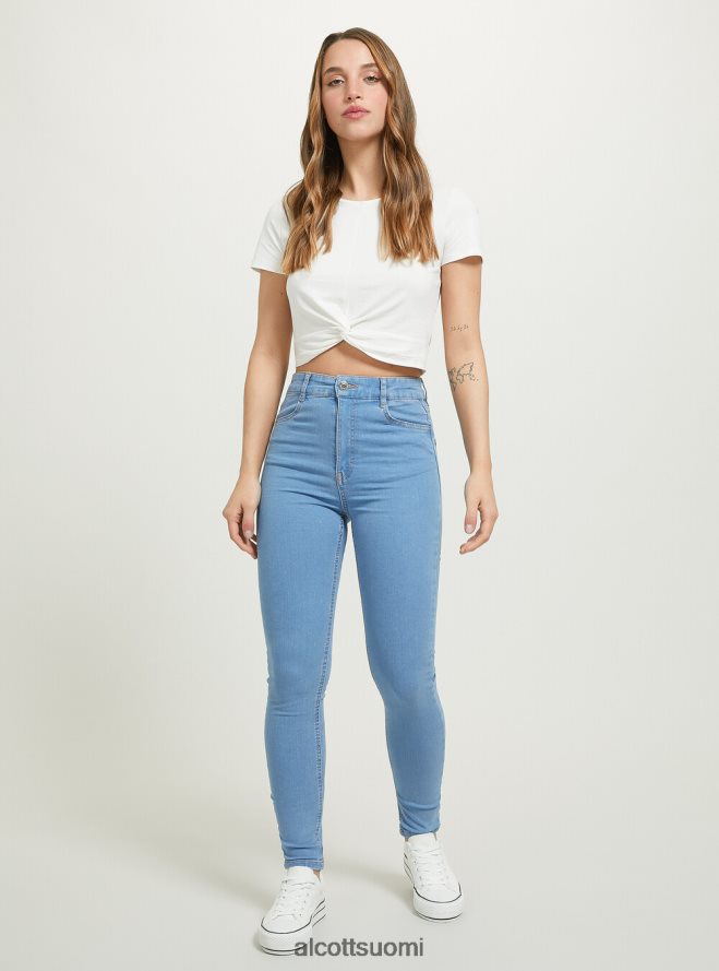 vaatetus fi Alcott naiset Skinny fit korkeavyötäröiset farkut d002 keskitummansininen HL28P0512