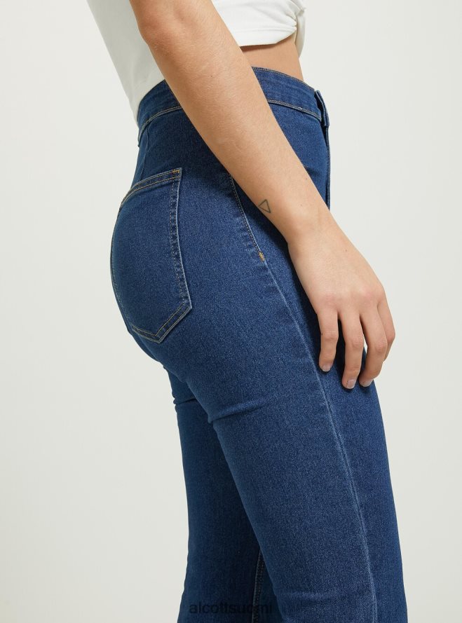 vaatetus fi Alcott naiset jeggings leimahtaa korkea vyötärö d002 keskitummansininen HL28P0487