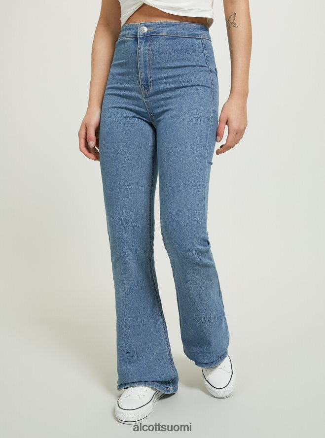 vaatetus fi Alcott naiset jeggings leimahtaa korkea vyötärö d002 keskitummansininen HL28P089