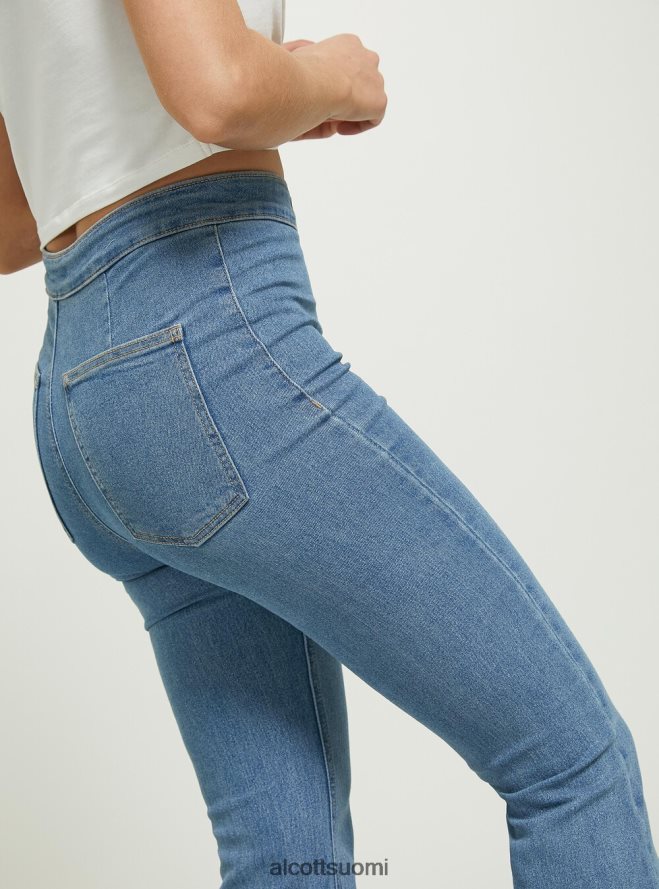 vaatetus fi Alcott naiset jeggings leimahtaa korkea vyötärö d002 keskitummansininen HL28P089