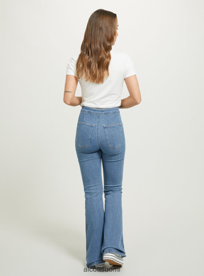 vaatetus fi Alcott naiset jeggings leimahtaa korkea vyötärö d002 keskitummansininen HL28P089