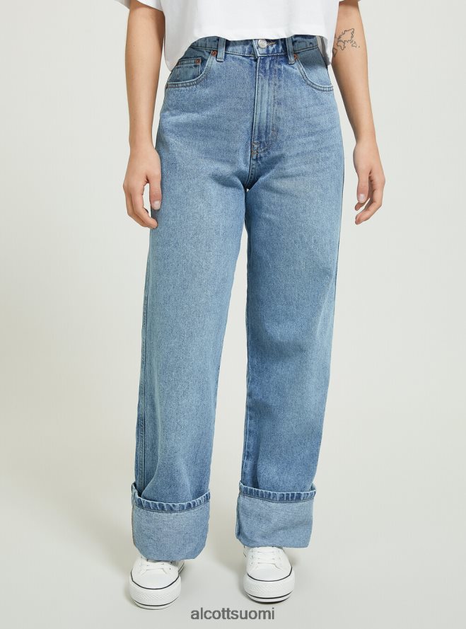 vaatetus fi Alcott naiset tavalliset farkut, joissa on laskos d005 vaaleansininen HL28P050